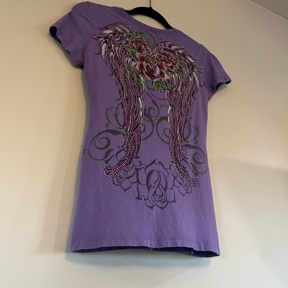 Purple Rhinestone Back Tee - Medium - Picture 10 of 15